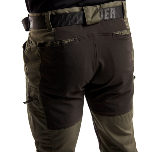 Blåklæder service bukser med stretch army grøn/sort