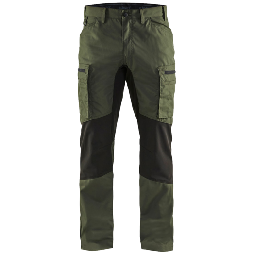 Blåklæder service bukser med grøn/sort