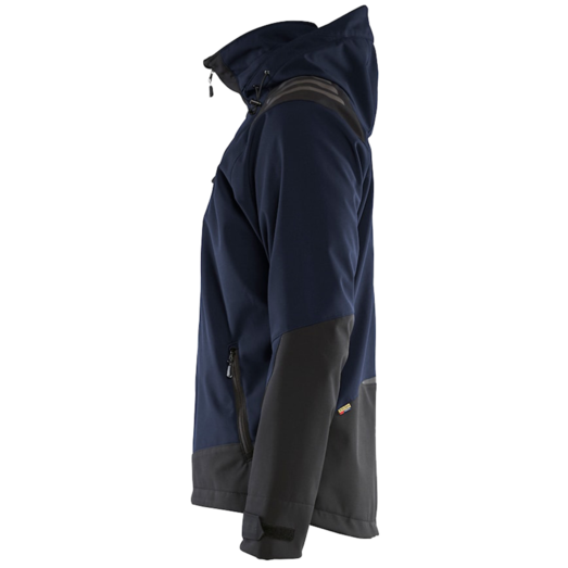 Blåklæder softshell jakke mørk marineblå/sort