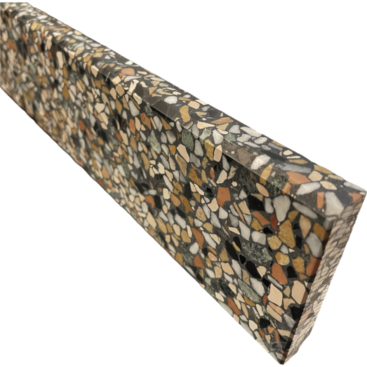Terrazzo sokkelliste stockholm slebet overflade med fas 40x1,5x7,5 cm