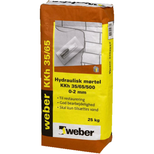 Weber hydraulisk mørtel KKh 35/65/500 0-2 mm 25 kg