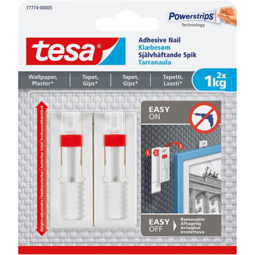 Tesa® Justerbart klæbesøm til tapet og gips (1 kg) - 2-pk