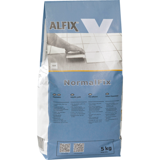 Alfix normalfix fliseklæber 5 kg grå 