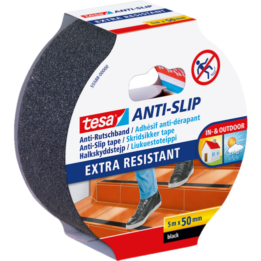 Tesa® Anti-Slip Skridsikker tape, sort 5 m x 50 mm