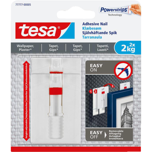 Tesa® Justerbart klæbesøm til tapet og gips (2 kg) - 2-pk