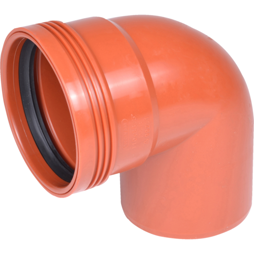 Wavin Wafix kloakrør PP rød bøjning 88,5° x 160 mm