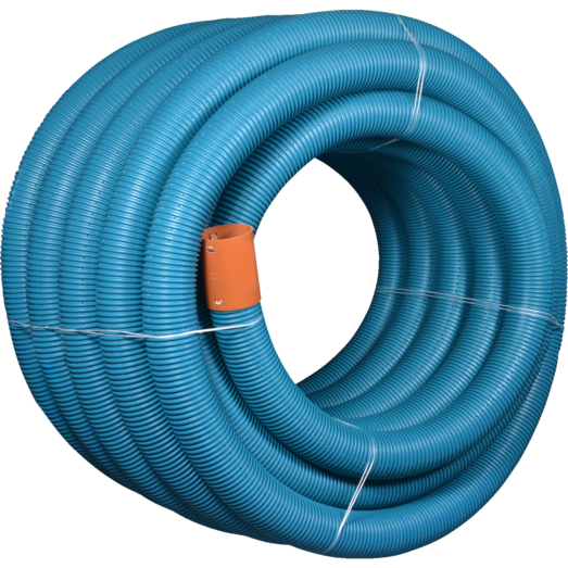 Wavin drænrør blå PVC 80 mm x 50 m