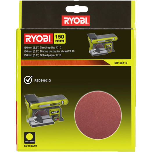 Ryobi SD150A10 slibeskiver Ø150 mm K80 10 stk
