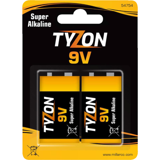 Tyzon Alkaline 9V Super 2 stk.