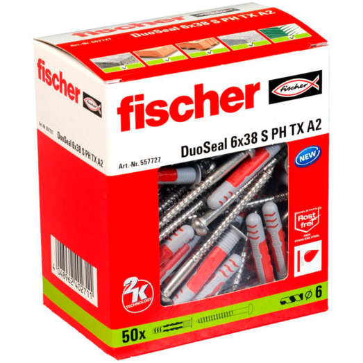 Fischer DuoSeal dyvel S A2 6x38 mm