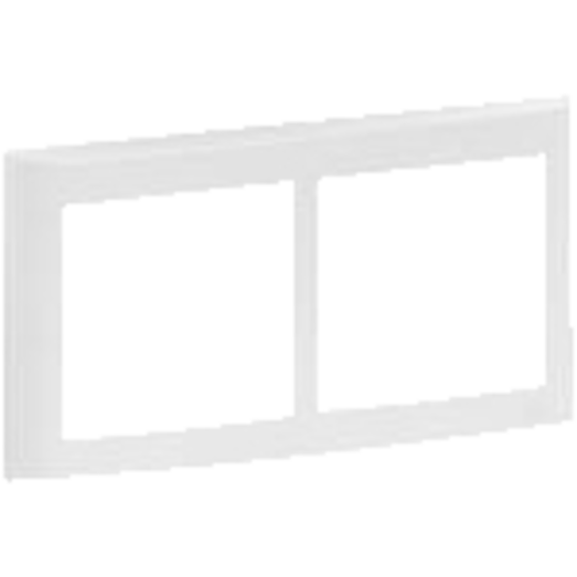 LK Fuga soft design inkl. Ramme 2x1 modul vandret hvid