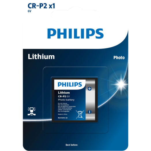 Philips CR-P2 6 volt lithium batteri