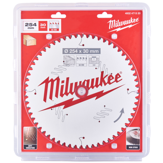 Milwaukee CSB MS W rundsavsklinge Ø254x30x3,0 mm 60 tænder til træ