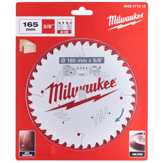 Milwaukee CSB P W rundsavklinge Ø165 mm 40 tænder