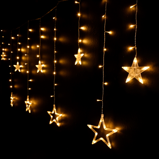 Lysgardin stjerner 12 LED udendørs 5 m