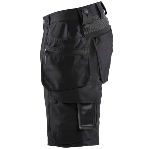 Blåklæder håndværker shorts 4-vejs stretch sort/mørk grå