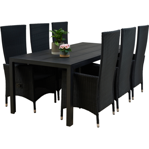 Guldborg havemøbelsæt med 6 Samsø stole