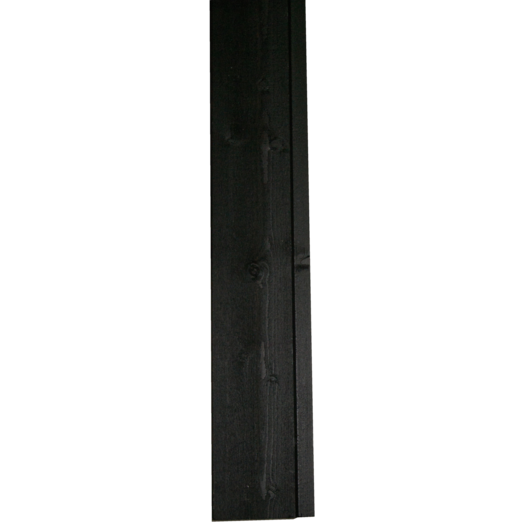 Sternbrædder med fer og not 25 x 125 mm gran sortmalet