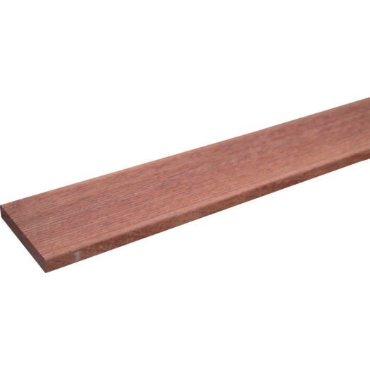 Kempas terrasseplanker rillet/glat rødbrun 21 x 145 mm