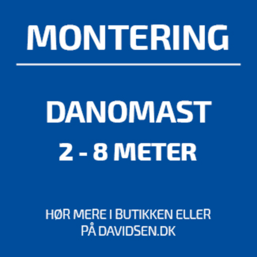 Standard montering/opsætning af DanoMast flagstang 2-8 m   Vær OBS på betingelser for montering