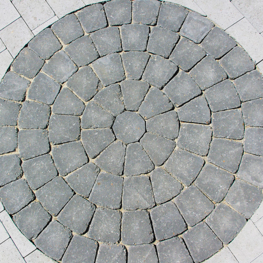 Herregårdssten Flex-line med rumlet kant stor sten grå 14x14x10,5x5 cm