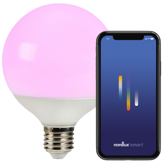 Nordlux smart pære colour LED E27 G95 4,7W klar