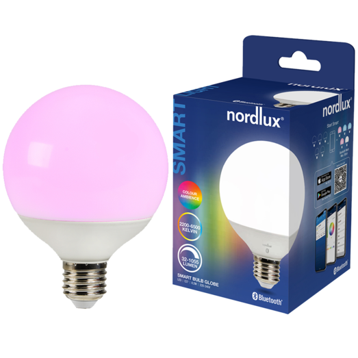 Nordlux smart pære colour LED E27 G95 4,7W klar