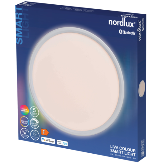 Nordlux Liva smart 2700-6500 K RGB plafond hvid
