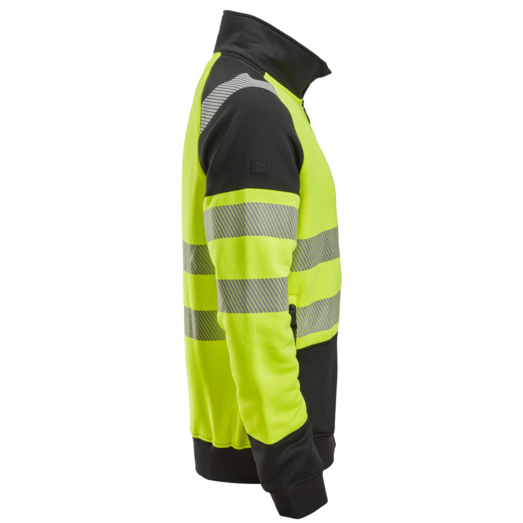 Snickers 2835 hi-vis sweatjakke med lynlås