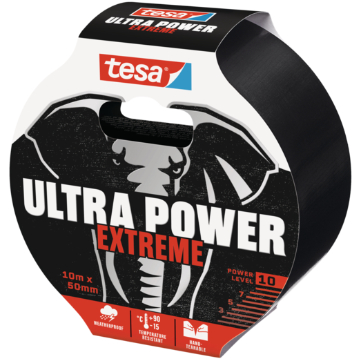 Tesa Ultra Power Extreme reparationstape 10 m x 50 mm sort