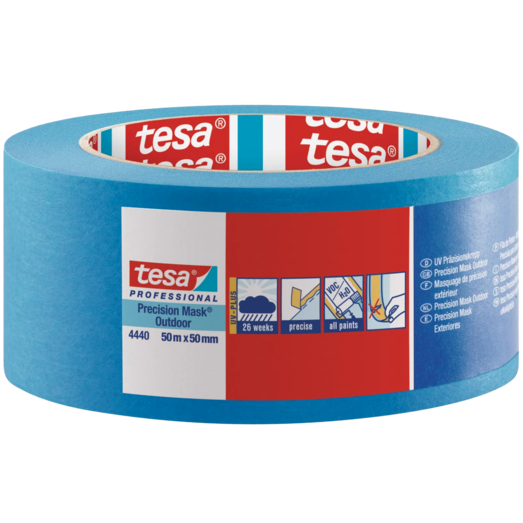 Tesa® 4440 Professionel udendørs malertape 50 m x 50 mm blå