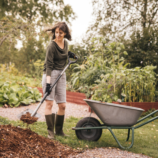 Fiskars Ergonomic skovl grå