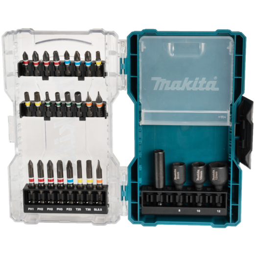 Makita E-07048 bitssæt med magnettoppe 28 dele