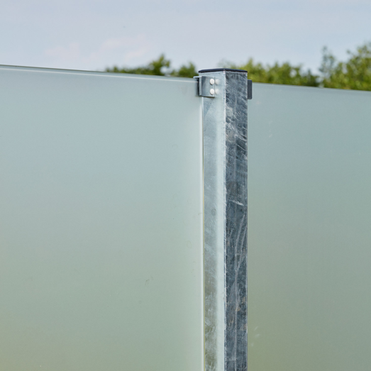 Plus Futura komposithegn m/frosted glas 180 cm skifergrå