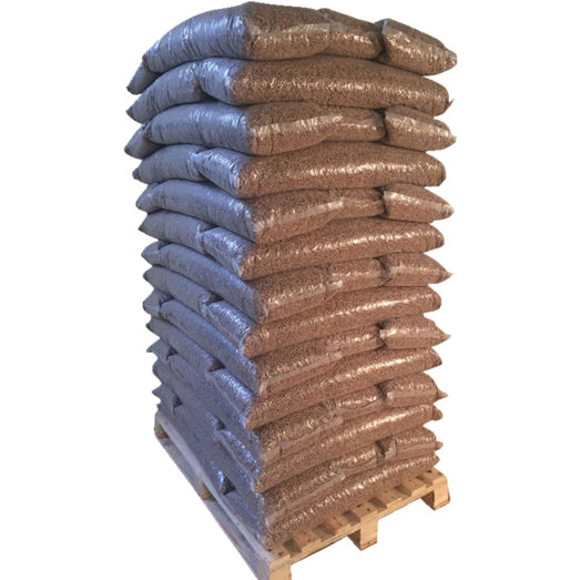 Calorius træpiller 6 mm - palle med 896 kg / 56 poser á 16 kg