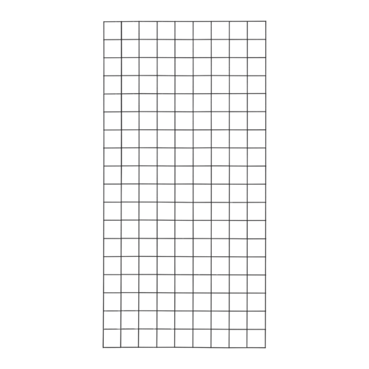 Plus stålespalier m/kant 900x1800 mm sort