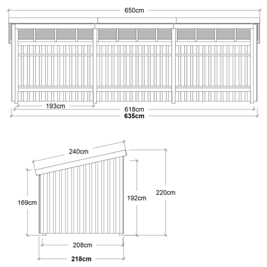 Plus Nordic Multi havehus 14 m² 3 moduler med åben front