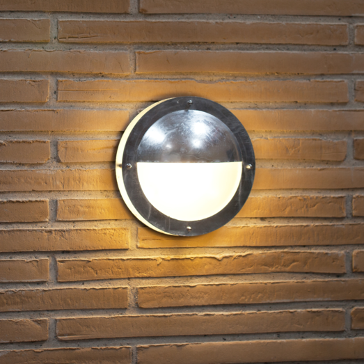 Nordlux Malte udendørs væglampe med halvskærm galvaniseret