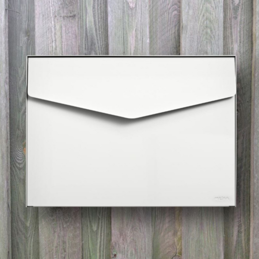 ME-FA postkasse Letter (111) renhvid med Ruko lås