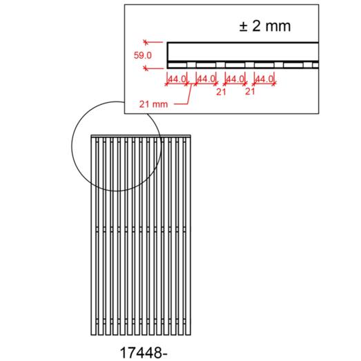 Plus Sendai hegn 90x180 cm hvid