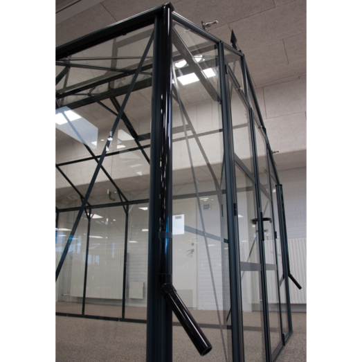 Elmholm Exclusive Orangeri antracit med hærdet glas 17,65 m²