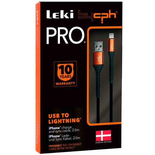Bycph PRO Kabel - USB til Lightning, 2 m