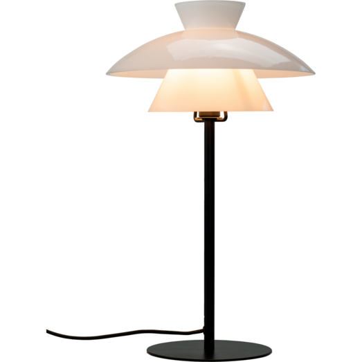 Dyberg Larsen Valby opal bordlampe 3 G9 sort