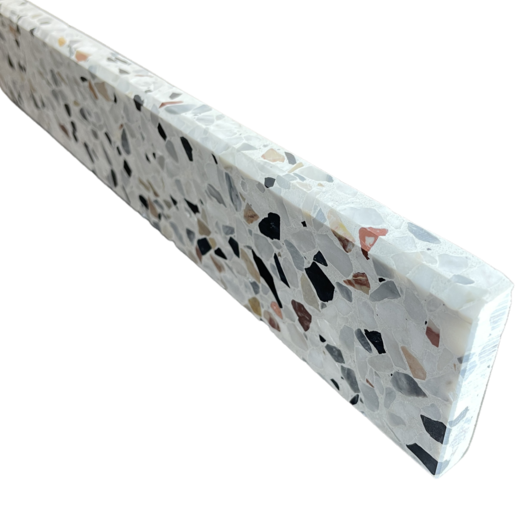 Terrazzo sokkelliste skagen slebet overflade og top med fas 40x1,5x7,5 cm