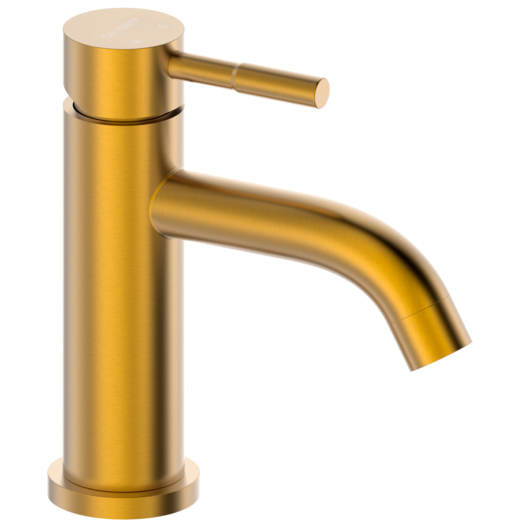Geyser Delta håndvaskarmatur rustfrit stål mat guld