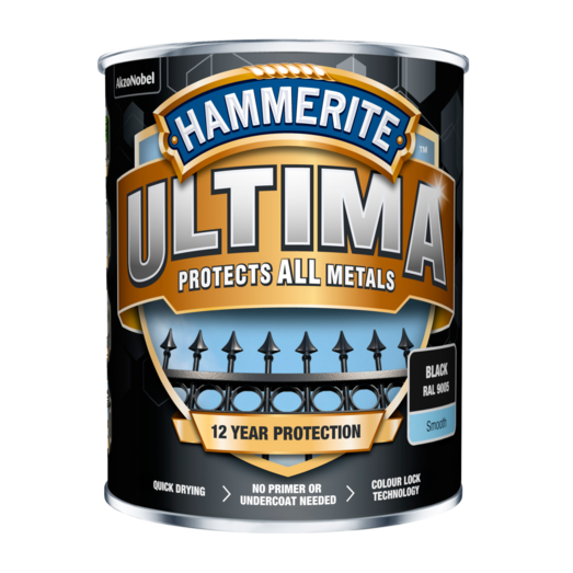Hammerite Ultima rustbeskyttelse 12 års RAL 9005 sort