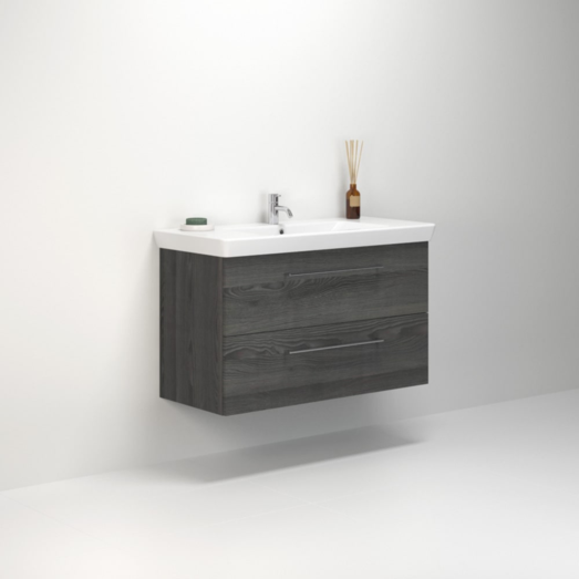 Scanbad Multo+ vaskeskab m/ Lotto XL vask 105 cm pine grey