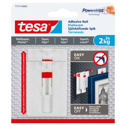 Tesa® justerbart klæbesøm t/ fliser og metal (4 kg) - 2-pk