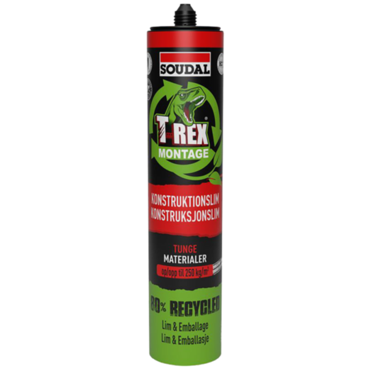 Soudal Montagelim T-REX Heavy Recycled hvid 350 g