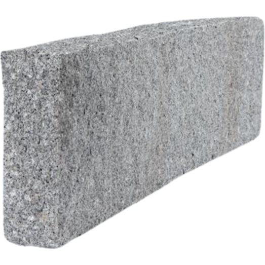 Granit kantsten kløvet 10x30 cm lysegrå